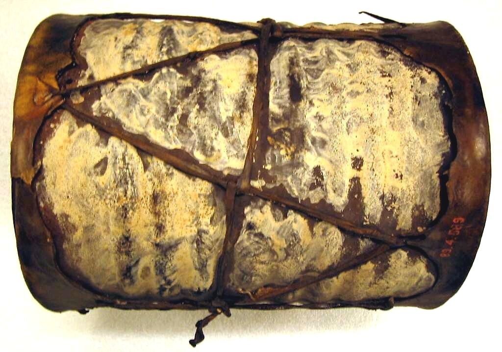 Drum, Metal, skin, Native American (Hopi)