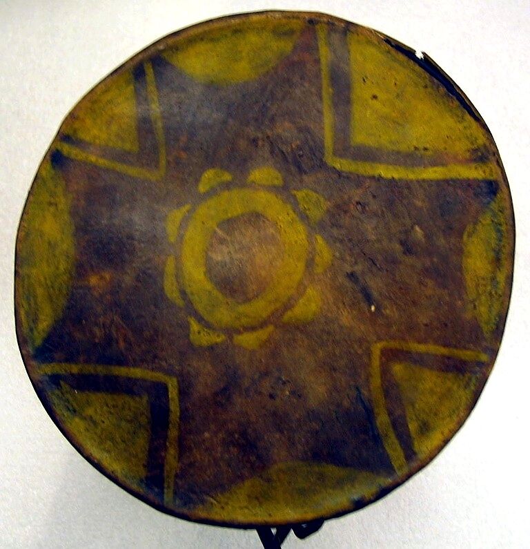 Drum, Metal, skin, Native American (Hopi)