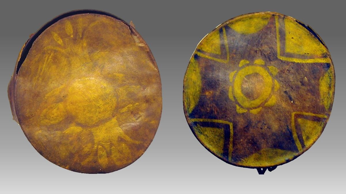 Drum, Metal, skin, Native American (Hopi)