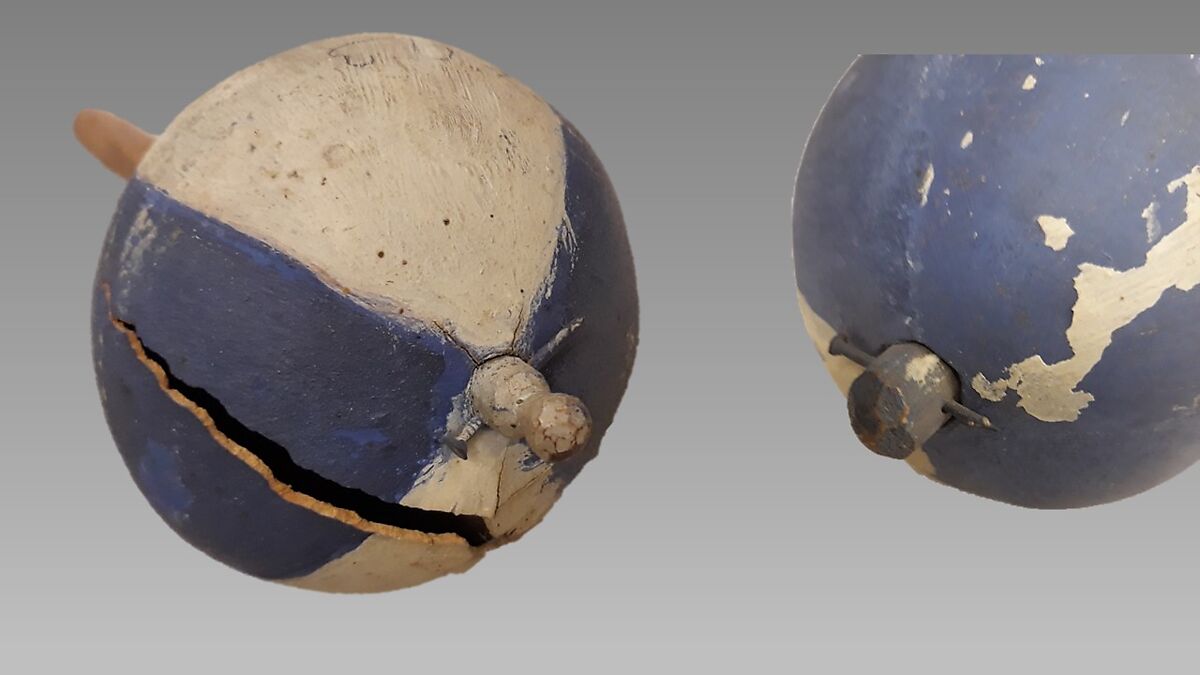 Maracas (rattles), gourd, wood, polychrome, metal, peblles, Cuban