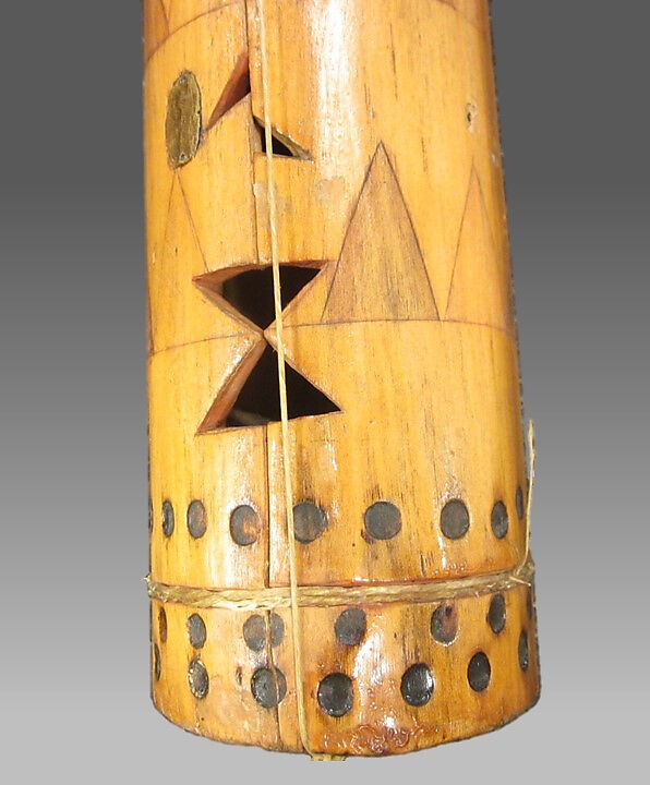 Tsii' Edo' Ai (Apache Fiddle), Geronimo (Goyaalé) (American Indian (Apache), 1829–1909), Wood, metal, gut, polychrome, Native American (Apache, Chiricahua )