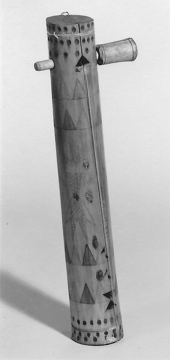 Tsii' Edo' Ai (Apache Fiddle), Geronimo (Goyaalé) (American Indian (Apache), 1829–1909), Wood, metal, gut, polychrome, Native American (Apache, Chiricahua )