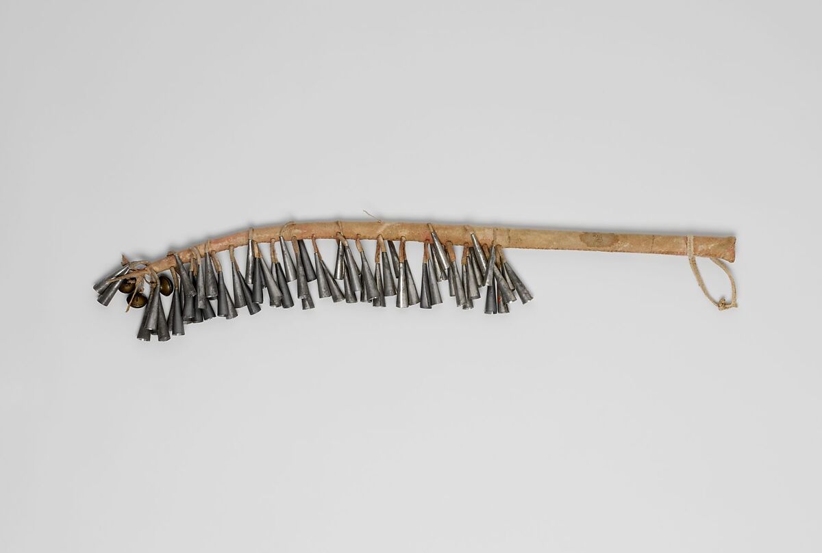 Chegah-Skah-Hdah (dance wand), Wood, metal, leather, Native American (Sioux) 