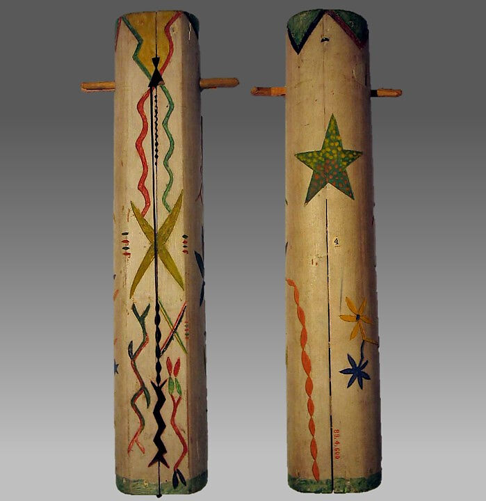 Tsii' Edo' Ai (Apache Fiddle), Lawrence Gotelay, Wood; sinew, horsehair, polychrome, Native American (Apache)