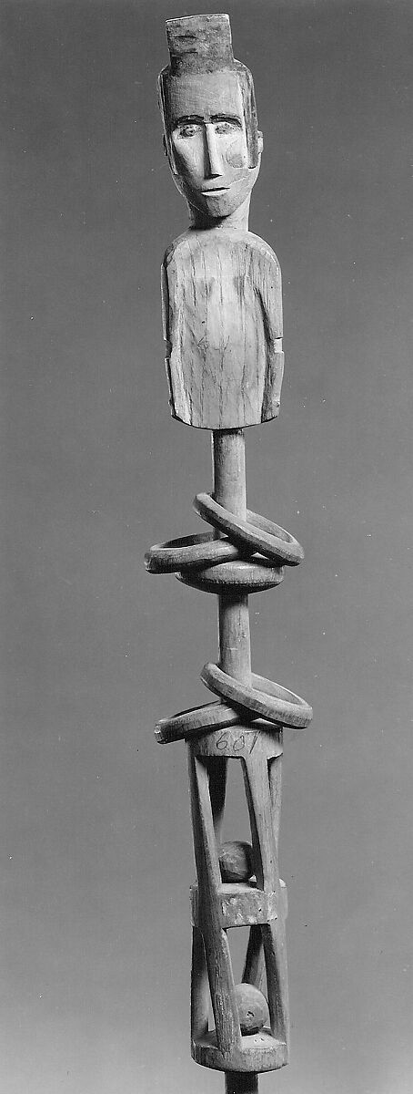 Pipe Tamper with rattling elements, Wood, Native American (Northern Plains)