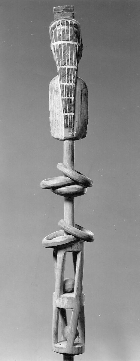 Pipe Tamper with rattling elements, Wood, Native American (Northern Plains)