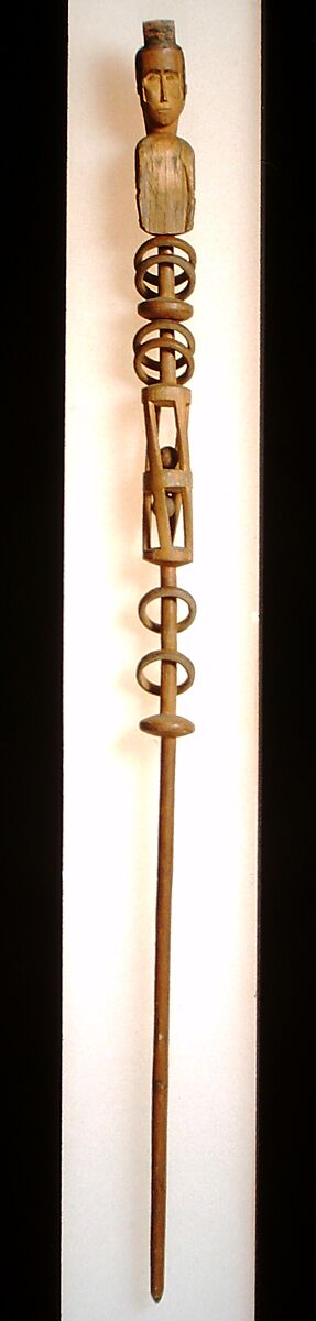 Pipe Tamper with rattling elements, Wood, Native American (Northern Plains)