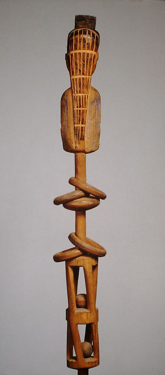 Pipe Tamper with rattling elements, Wood, Native American (Northern Plains)