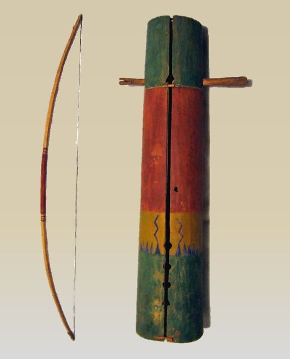 Tsii' Edo' Ai, Wood, horsehair, Native American (Apache) 