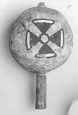 Ah-Yah, Moqin Indians, Gourd, wood, pebbles, Native American (Moquin/Hopi or Zuni)