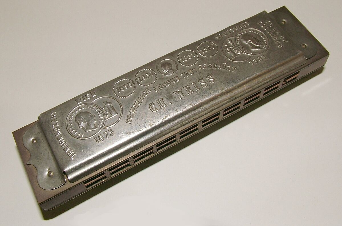 Harmonica, Ch. Weiss, Wood, metal, German 