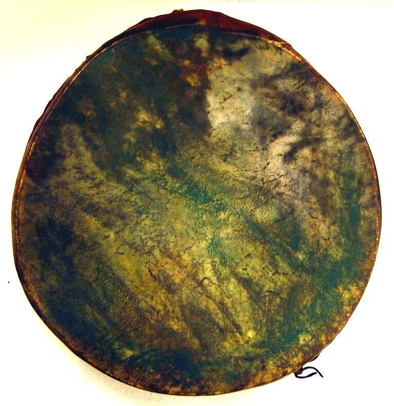 Frame Drum, Eskimauan family?, wood, skin, iron, Native American (Alaska or Northern Plains Indians)