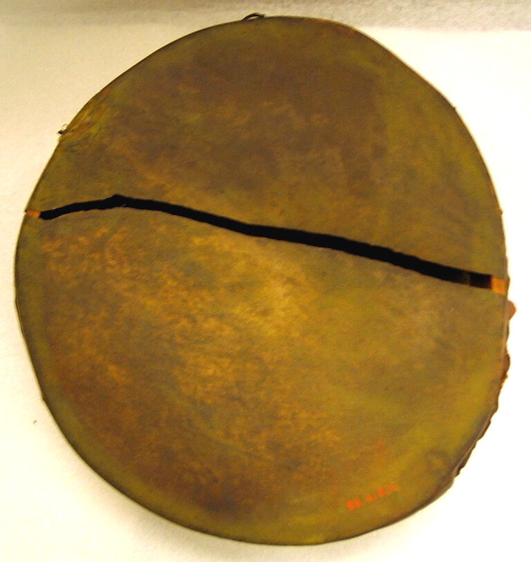Frame Drum, Eskimauan family?, wood, skin, iron, Native American (Alaska or Northern Plains Indians)