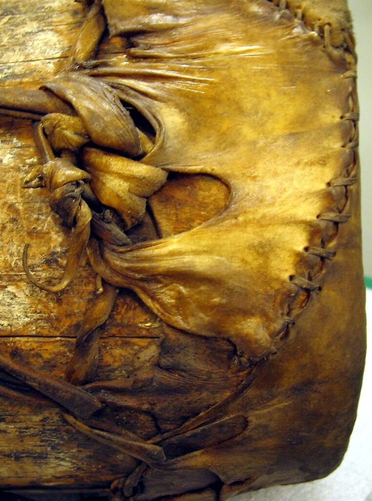 Drum, Hopi Tribe; Shoshonean family, wood, skin, Native American (Northeastern Arizona)