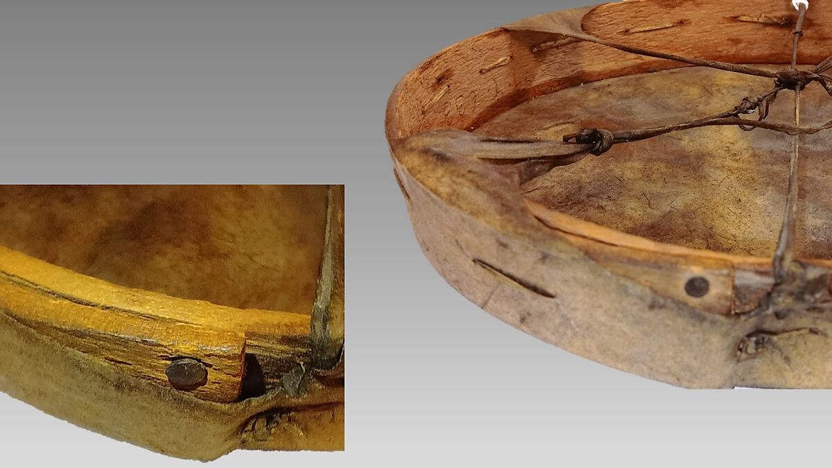 Frame Drum, Wood, hide, polychrome, Native American (Sioux)