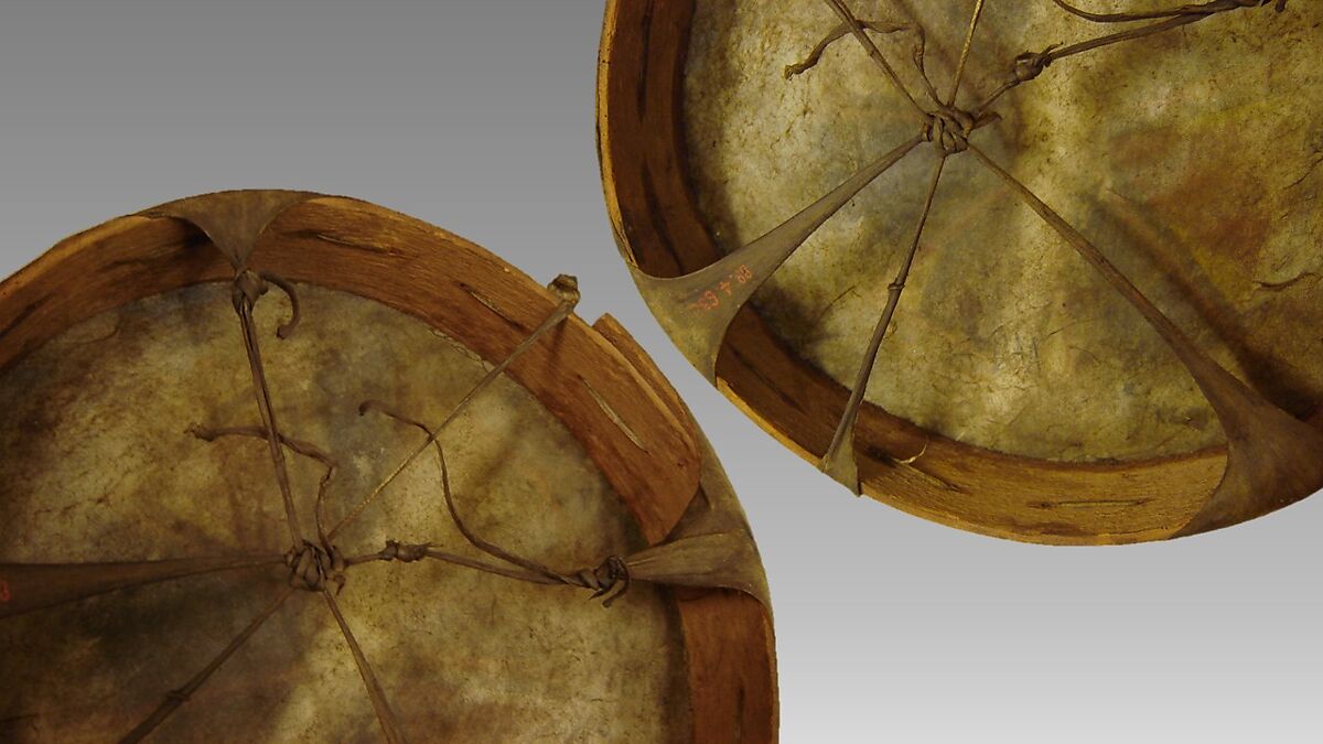 Frame Drum, Wood, hide, polychrome, Native American (Sioux)