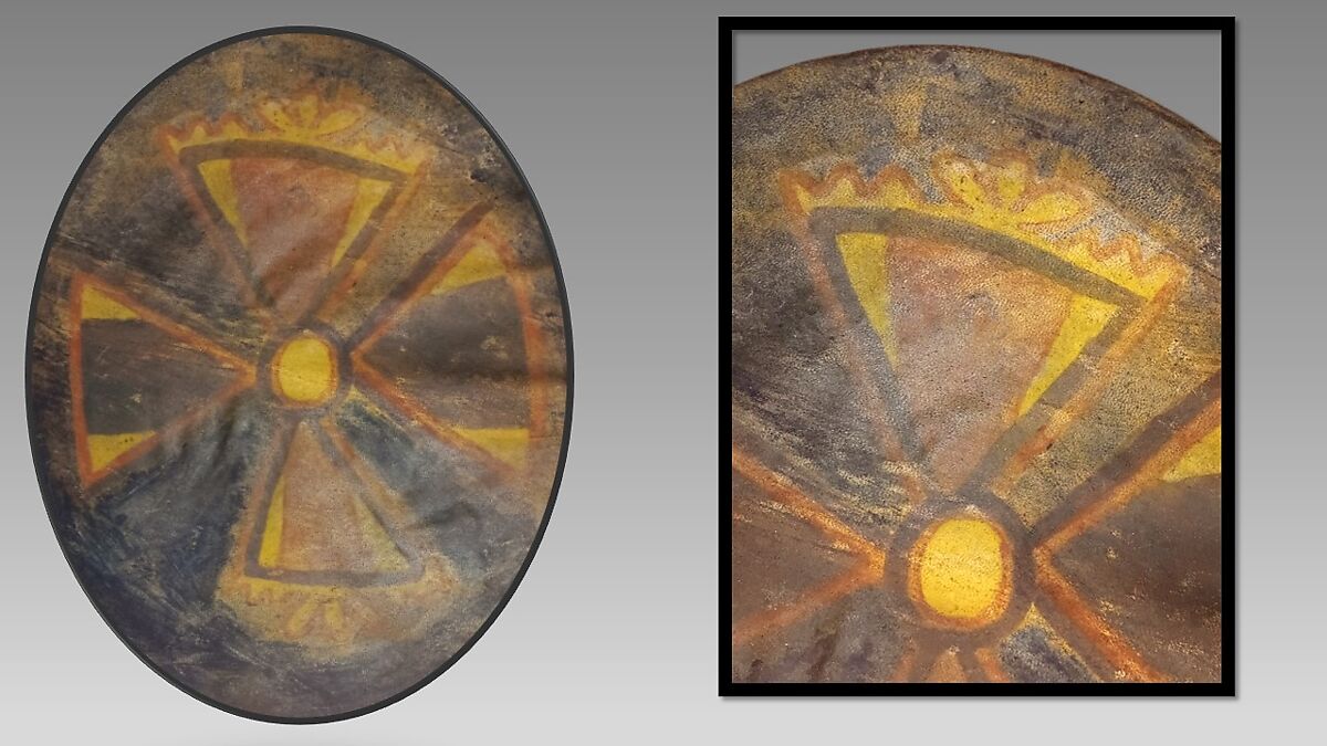 Frame Drum, Wood, hide, polychrome, Native American (Sioux)