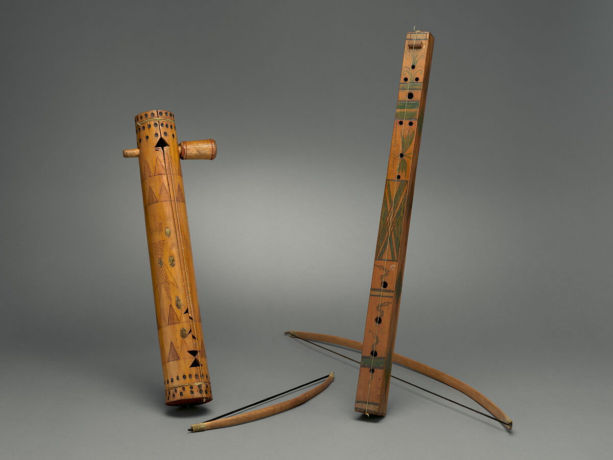 Tsii' Edo' Ai (Apache Fiddle), Chappo Geronimo (Chiricahua Apache Native American, 1867–1894 Mt. Vernon Barracks, Alabama), Wood, horse hairs, metal tacks, Native American (Apache, Chiricahua)