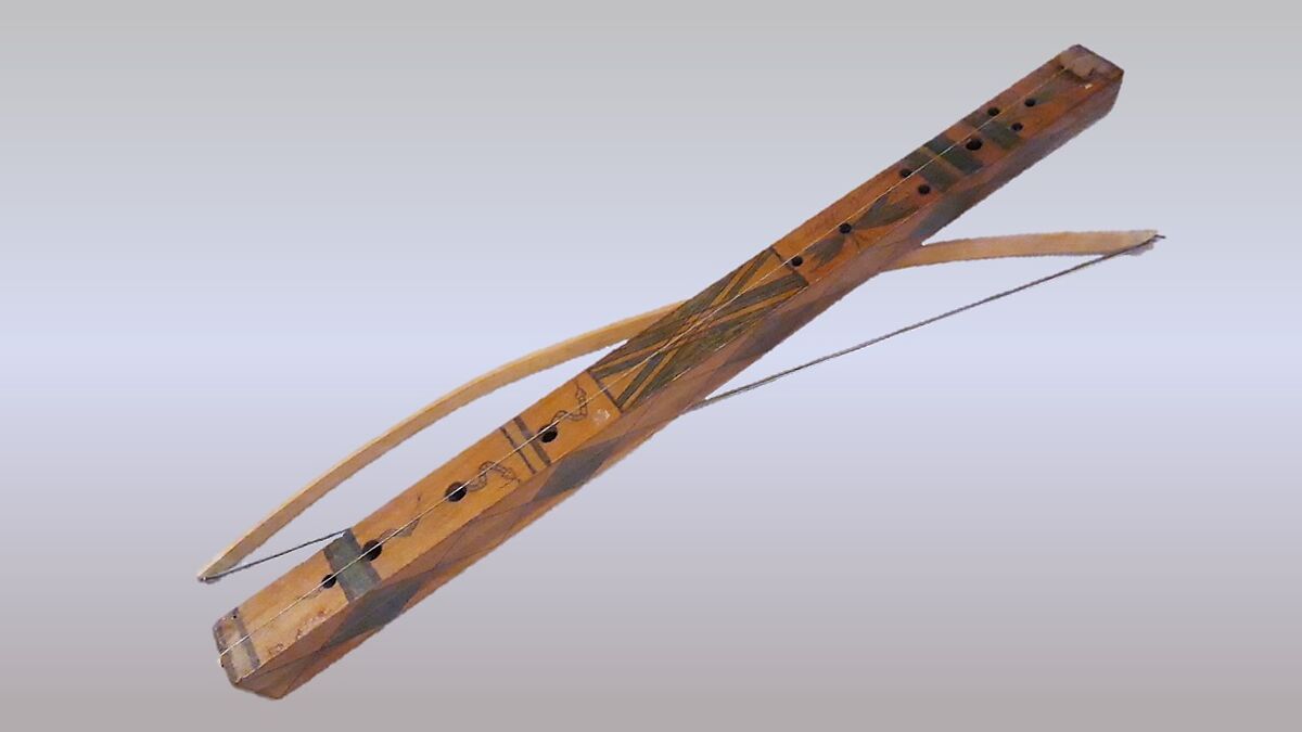 Tsii' Edo' Ai (Apache Fiddle), Chappo Geronimo (Chiricahua Apache Native American, 1867–1894 Mt. Vernon Barracks, Alabama), Wood, horse hairs, metal tacks, Native American (Apache, Chiricahua)