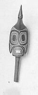 Rattle, wood, pebbles, polychrome, Native American (Nootka or Kwakiutl)