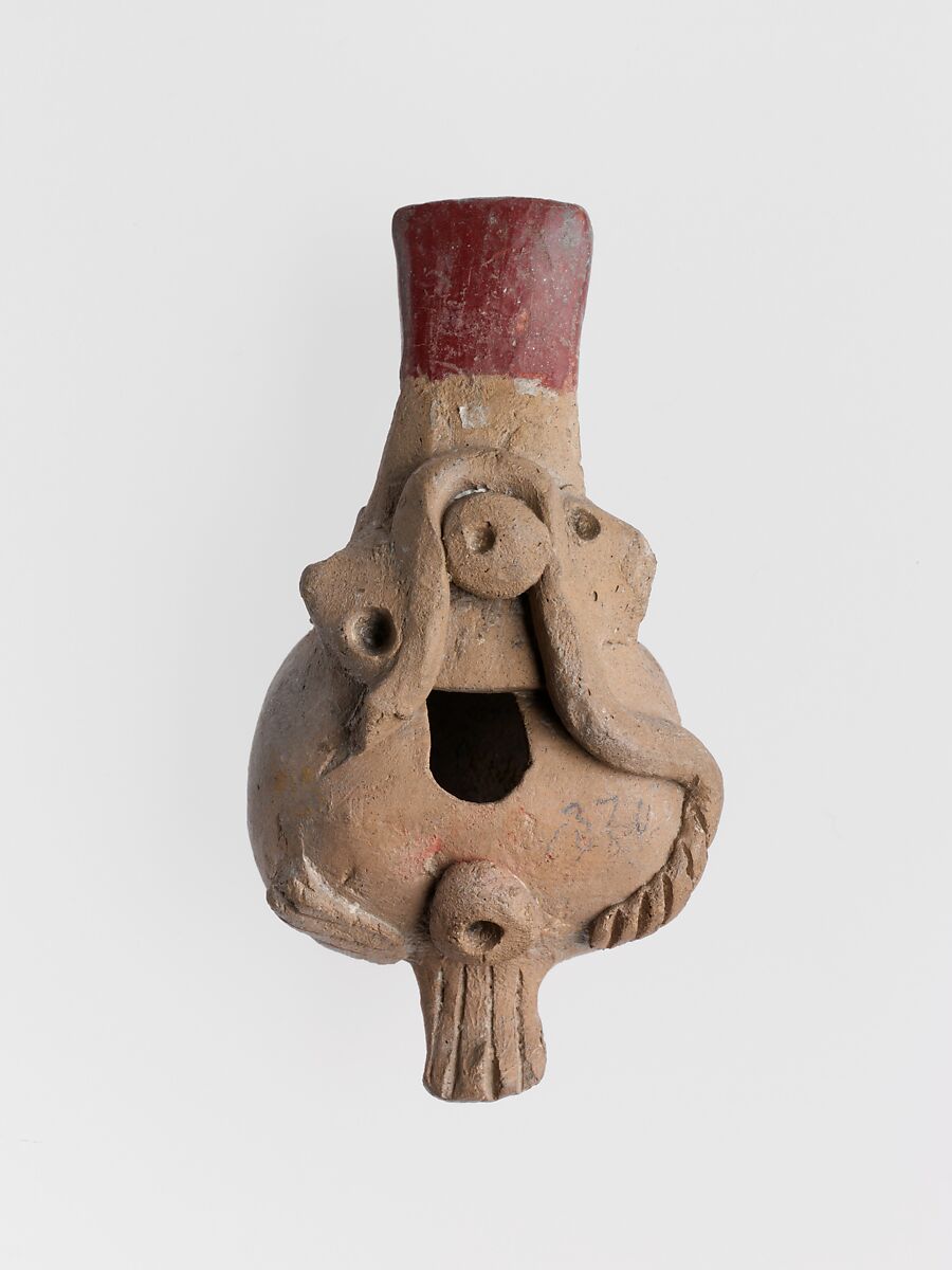 Pottery Whistle, Clay, Mexican 