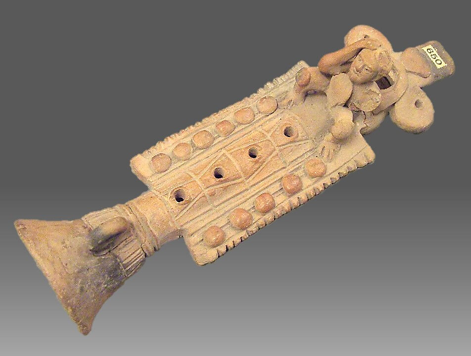 Pottery Flute, clay, Mexican 