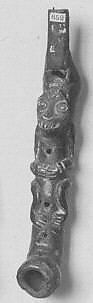 Pottery Whistle, clay (blackware), Mexican 