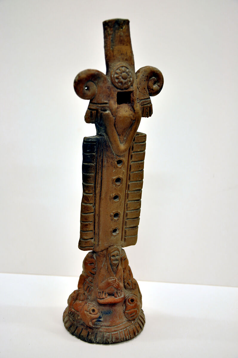 Pottery Flute, clay, Mexican 