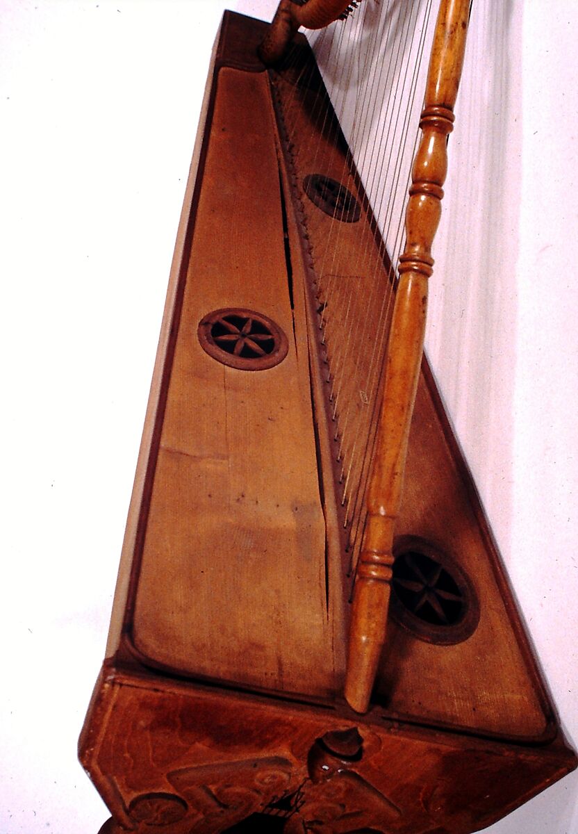 Harp, wood, glass, Mexican