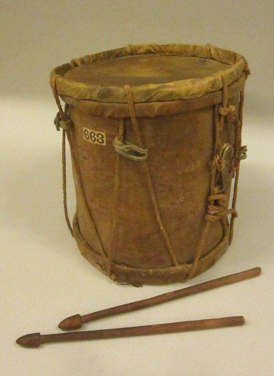 Drum, Wood, skin, cord., Guatemalan