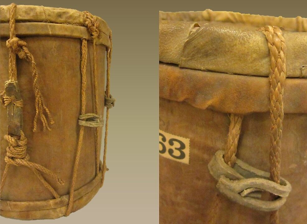 Drum, Wood, skin, cord., Guatemalan