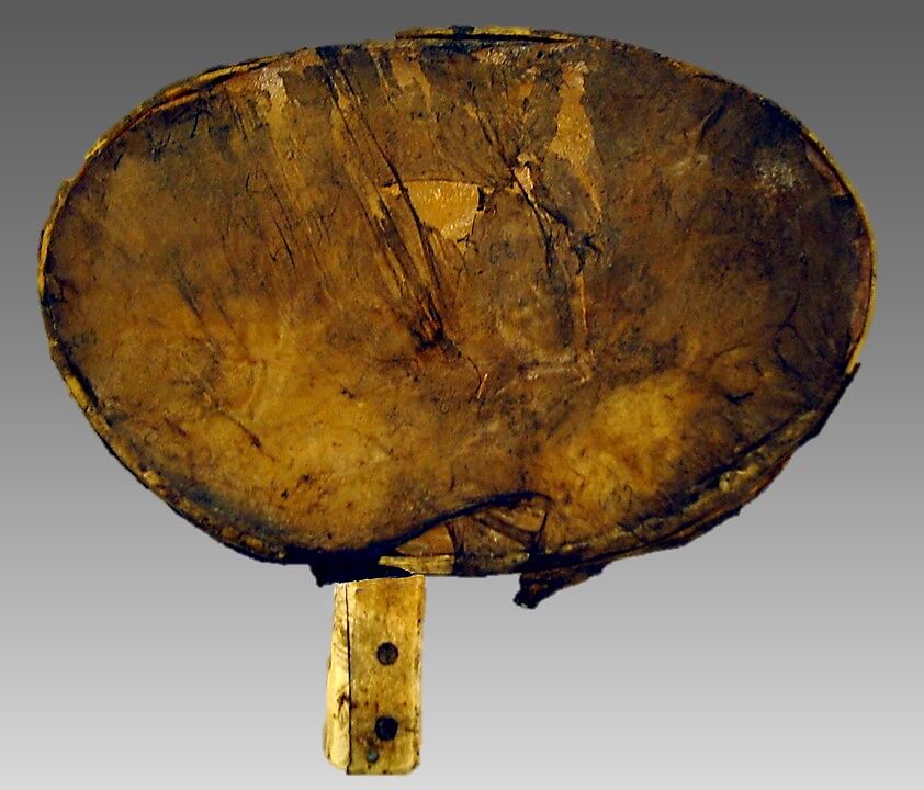 Kelyaut  (frame drum), whale bone, skin, Native American (Inuit) 