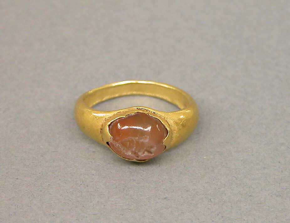 Ring with Inset of Opal Colored Stone, Gold with stone, Indonesia (Java) 