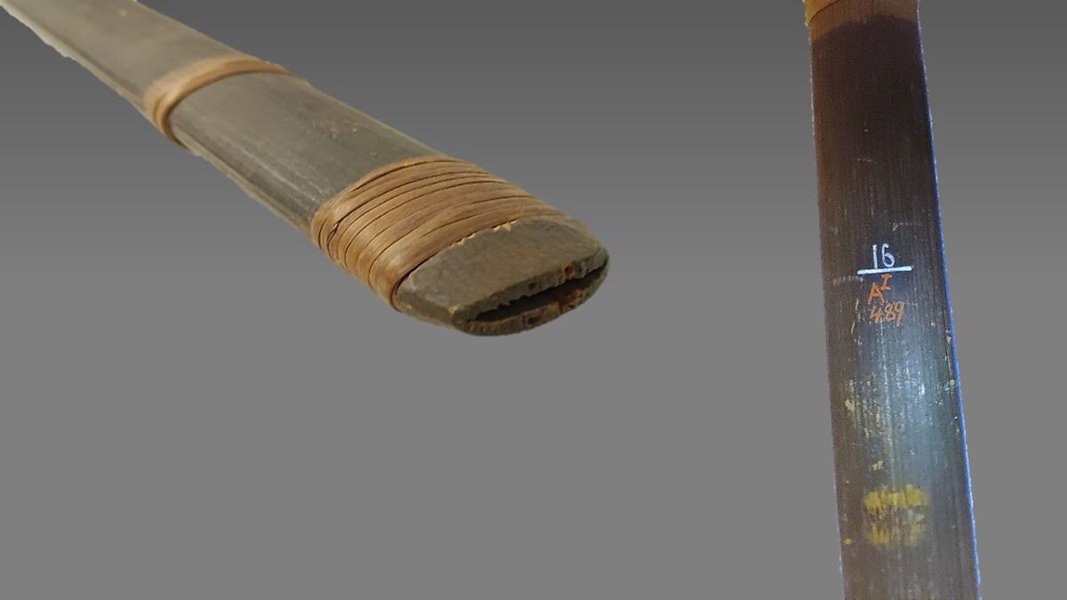 Reed Pipe, wood (red cedar or spruce), spruce root, Native American (Skittagetan)