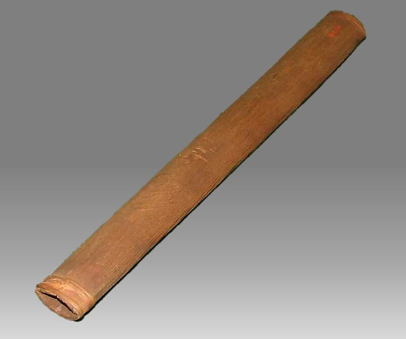 Reed Pipe, wood (red cedar or spruce), spruce root, Native American (Haida) 