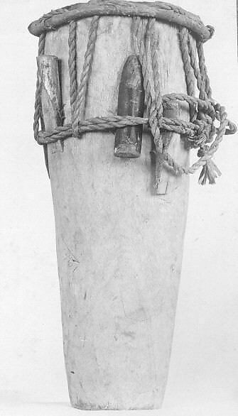 Drum, Wood, skin, Native American (Guyanese: Demerara) 