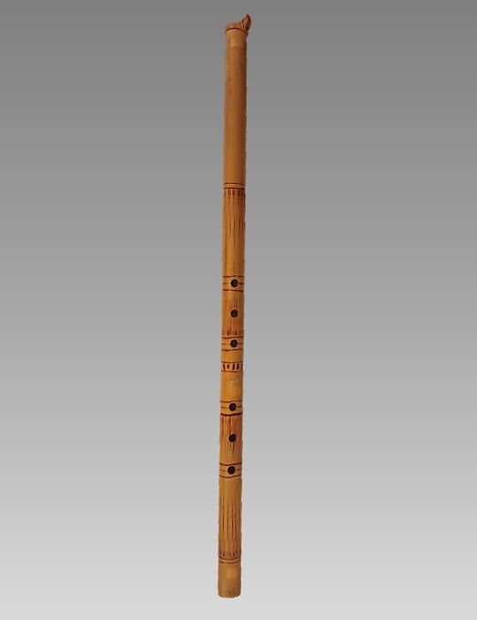 Suling Pélog (ring flute), Bamboo rattan, Javanese 