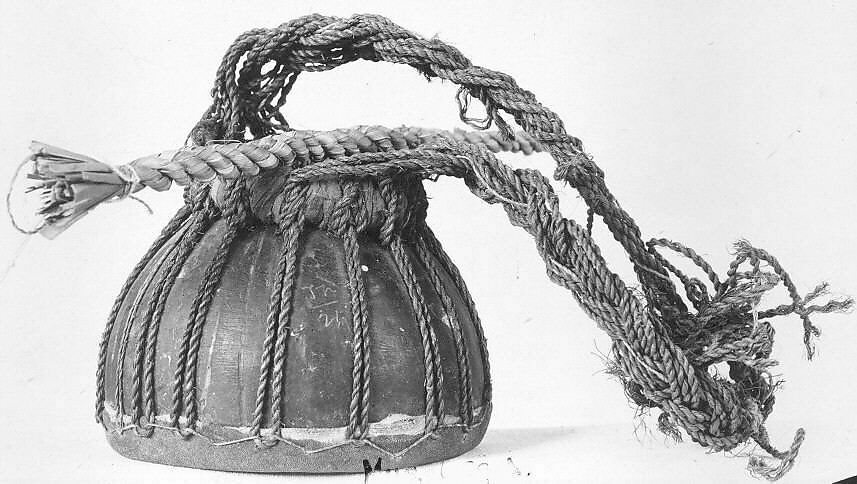 Puniu (knee drum), Coconut shell, fish skin, fiber, Hawai'i