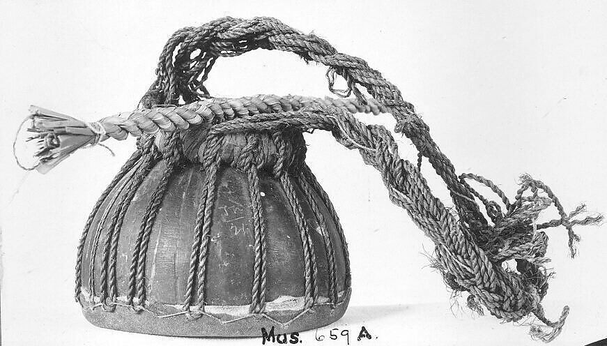 Puniu (knee drum), Coconut shell, fish skin, fiber, Hawai'i