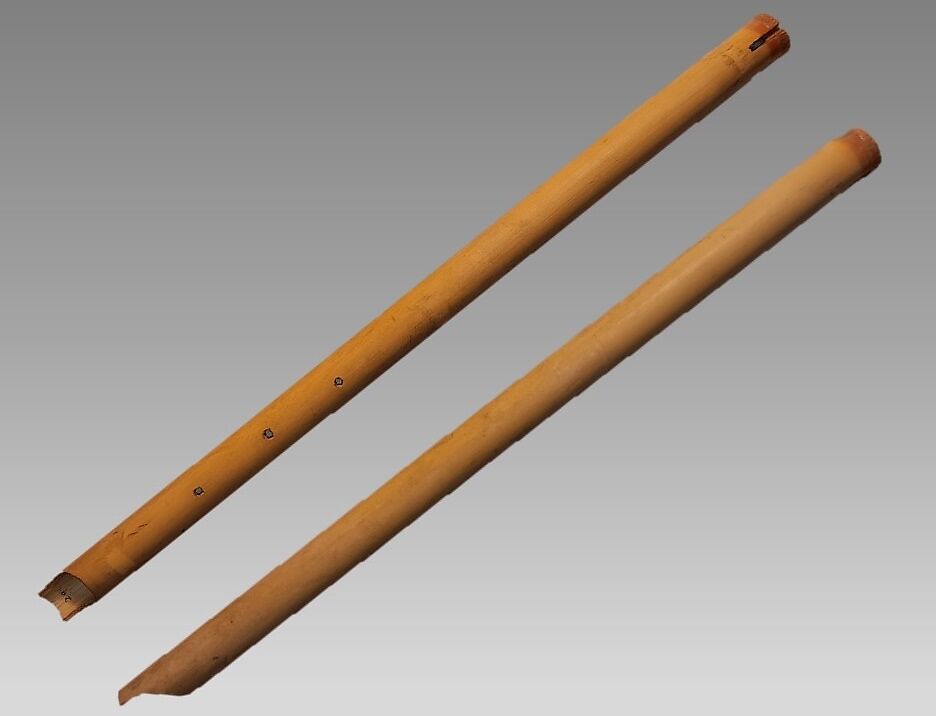 Turali or Silingut  (nose flute), bamboo, rattan, Bornean (poss. Dayak) 