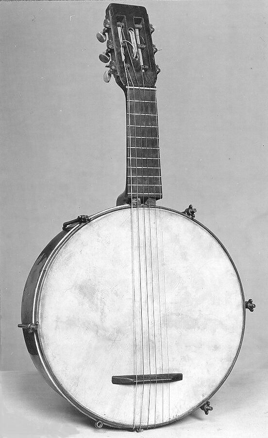 Cither Banjo, Karl Schamal (Czech, active Prague, 1879–ca. 1892), brass, parchment, wire, Austrian 