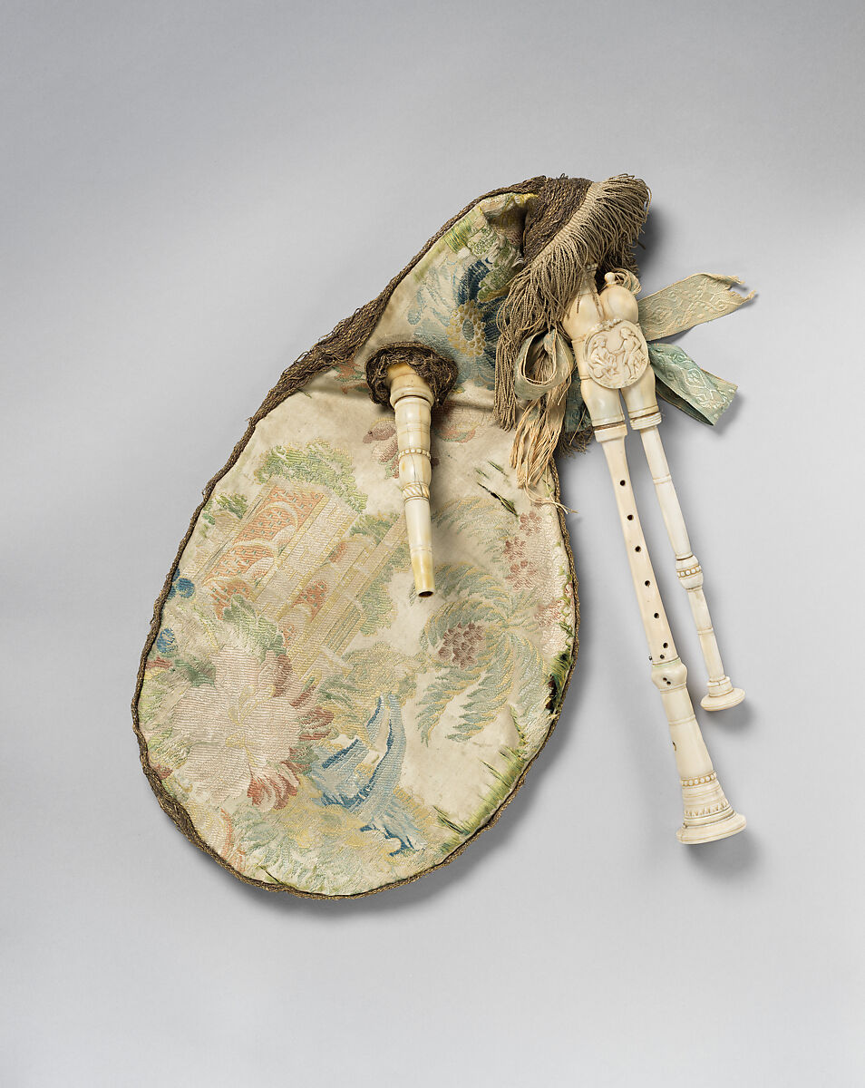 ‘Gaillard’ Musette, Possibly by P. Gaillard, Ivory, leather, silk, French 