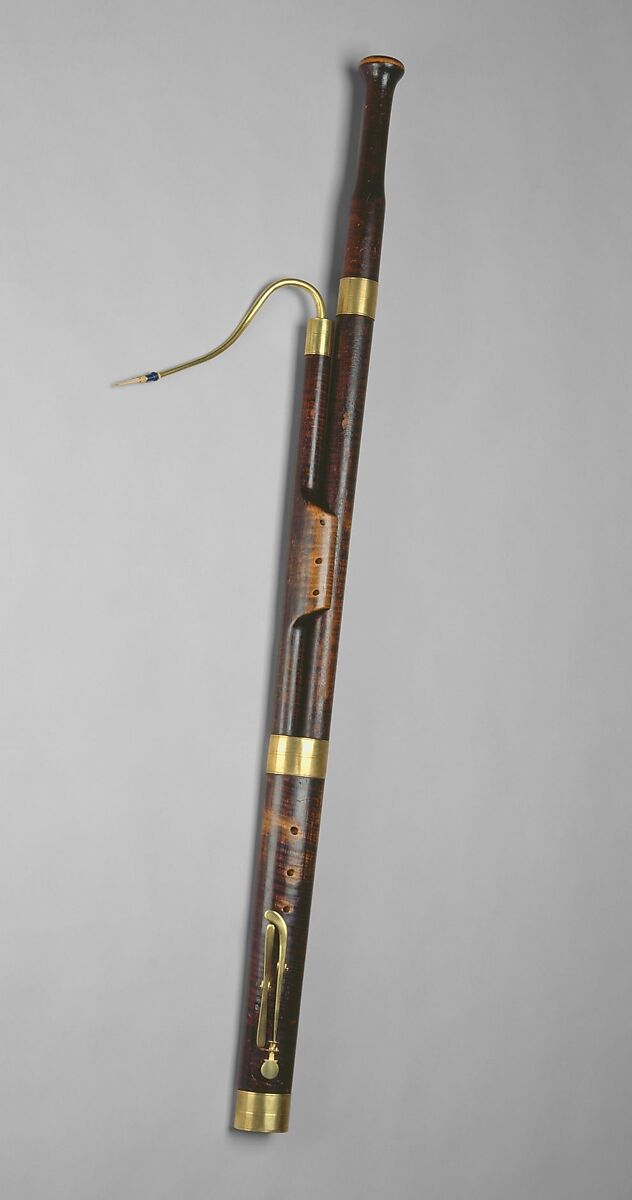 Bassoon in C, John Meacham (American, Enfield, Connecticut 1785–1844 Albany, New York), Wood, brass, American 