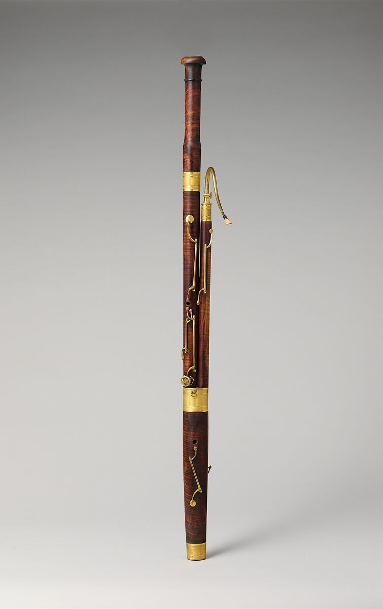 Bassoon in C, Jean-Jacques Baumann (French, Paris 1772–1845 Paris), Maple, brass, French