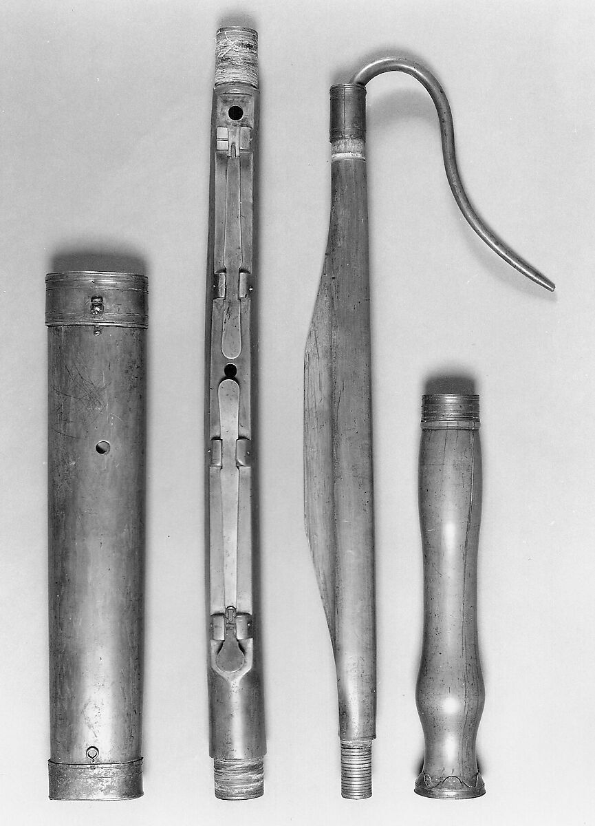 Bassoon in C, Johannes Scherer, Jr. (German, Butzbach 1664–1722), Wood, brass, German