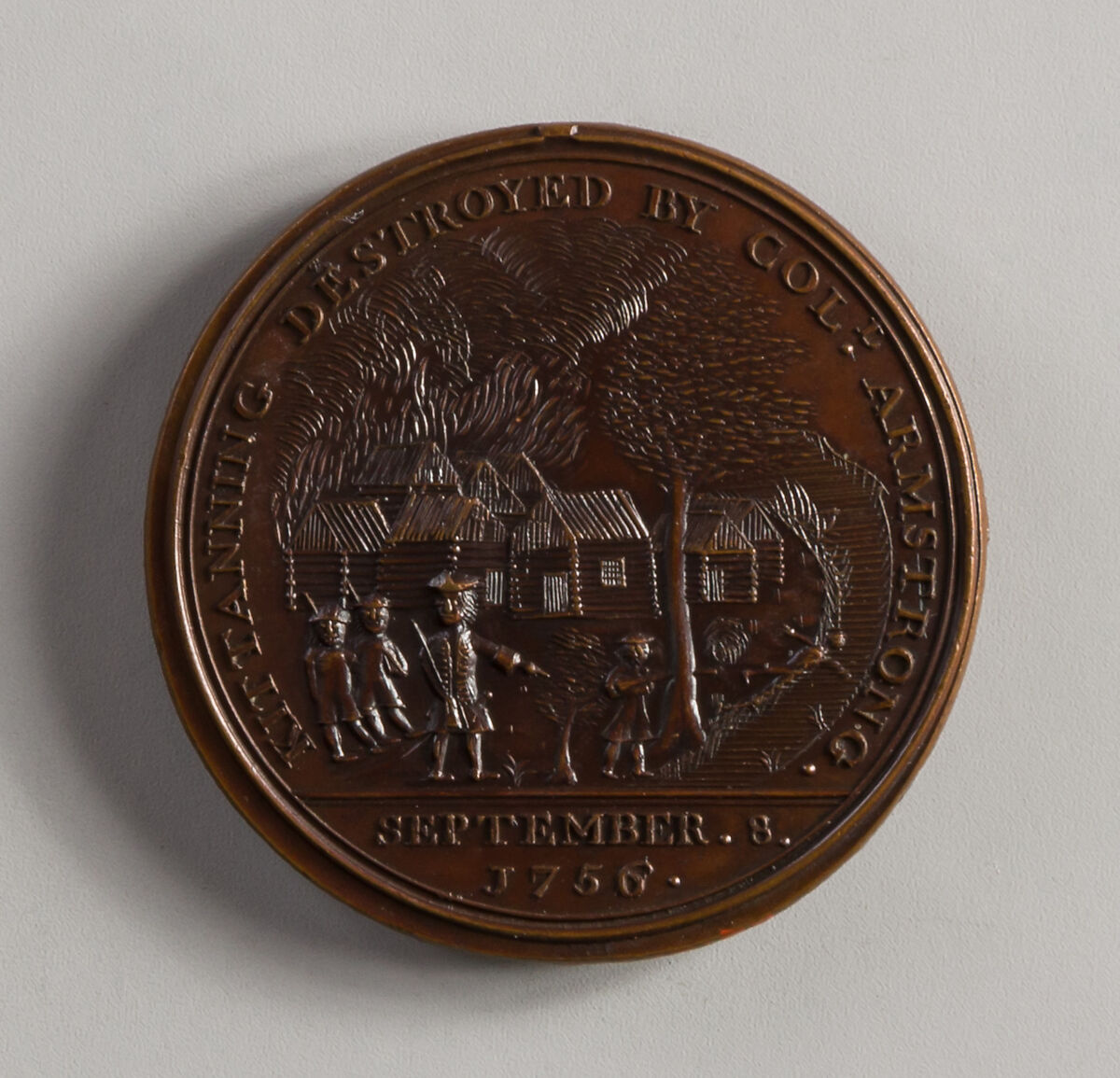 Medal of the Indian Village of Kittanning, Pennsylvania, Bronze 