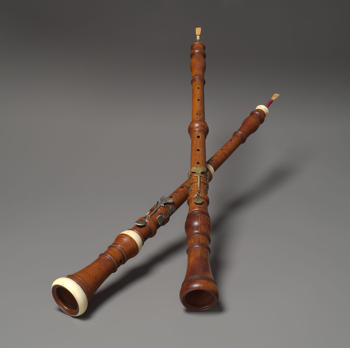 Oboe in C, Jacob Denner (German, Nuremberg 1681–1735), boxwood, brass, German