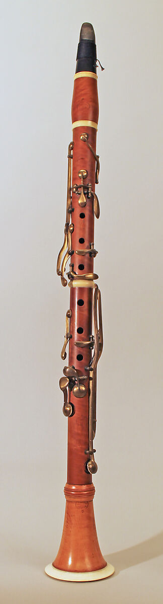 Clarinet in A, Probably by Louis Auguste Giboreau (Belgian, Dreux 1820–1873 Liège), Boxwood, brass, ivory, ebony, Belgian 