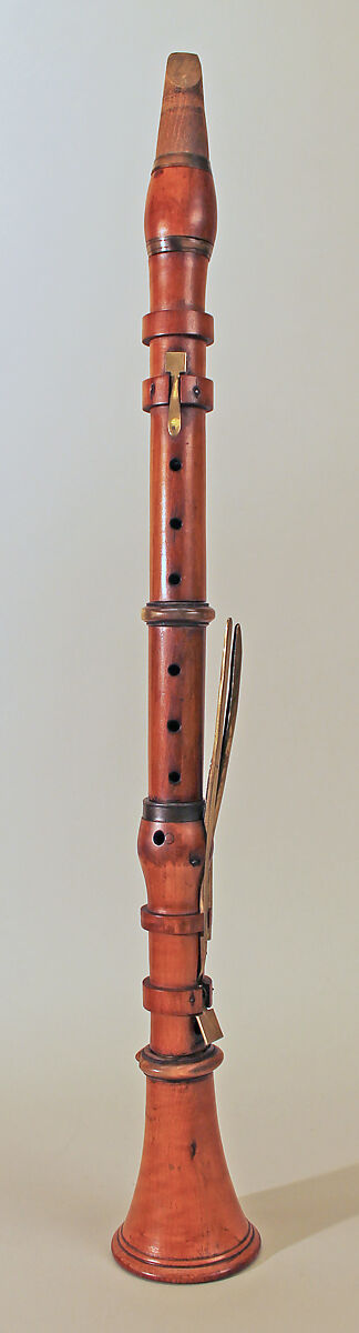 Clarinet in C, Boxwood, brass, horn, probably German 