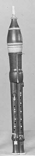 Double Flageolet in D, William Bainbridge (British, London, active 1803–31), Wood, ivory, British 